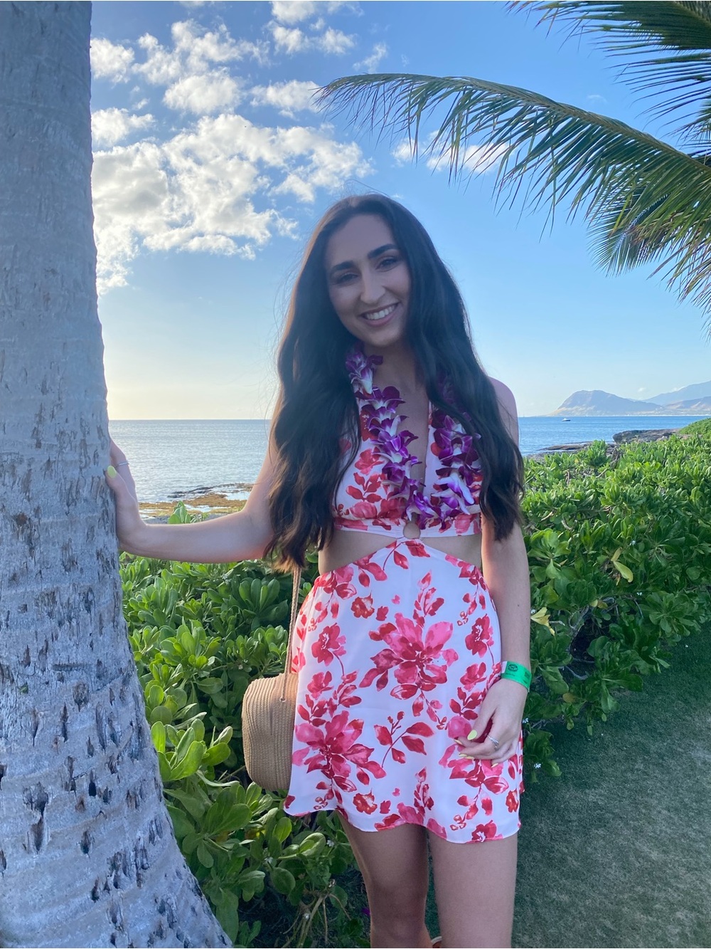 Hello Molly All About May Floral Cut Out Halter Dress